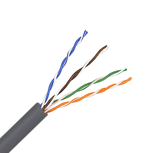101154GY - CAT5e 350MHz Cable, 4 Pair, UTP, Riser Rated (CMR), Solid Bare Copper - Gray - 1000ft