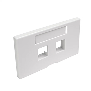 102182WH - LEVITON - Quick-Port Faceplate, Modular Furniture; 1 Gang; Herman Miller; 2 Port; White