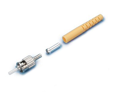 162407 - ST Connector, Singlemode Simplex Crimp, for 3mm Cable, Yellow