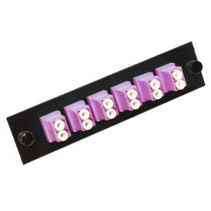 163105-OM4 - Multimode LC Duplex OM4 - 12 Connector Panel for Fiber Optic Distribution Enclosures