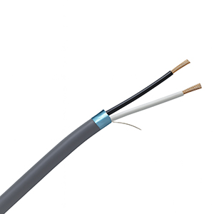 155472GY - Security Wire - 22 AWG/2 Conductor, CL3R, Shielded, Stranded Bare Copper, 1000ft - Grey