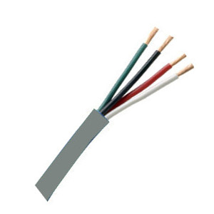 155554GY - Security Wire - 18 AWG/4 Conductor, CL3R, Unshielded, Stranded Bare Copper, 1000ft - Grey