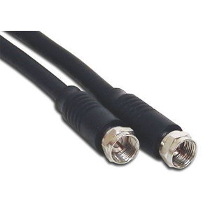500925/50BK - RG6 F-Type Coax Patch Cable - Nickel Connectors - Male to Male - 50ft