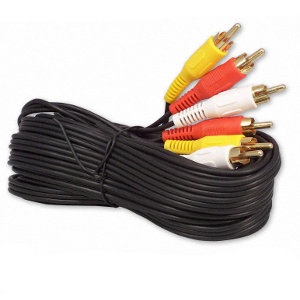 501030/12BK - RCA Coaxial Composite Video and Stereo Audio Cable - Male to Male - 12ft