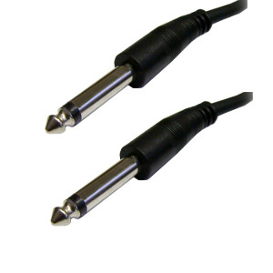 501712/03BK - 1/4" (6.35mm) Mono Audio Cable - Male to Male - 3ft