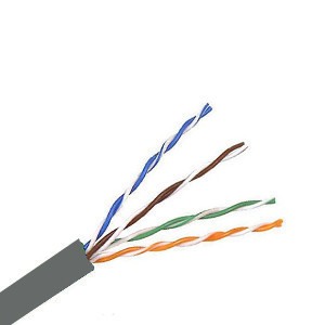 101151-S-GY - CAT5e Shielded Cable, 4 Pair, FTP, Riser Rated (CMR), Solid Bare Copper - Grey - 1000ft