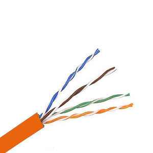 101165WNS-OR - CAT6 Cable, No Spline, 4 Pair, UTP, Riser Rated (CMR), 550 MHz, Solid Bare Copper - Orange - 1000ft
