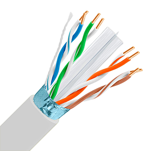 101361S/WH - CAT6E 600MHz Cable, 4 Pair, FTP, Plenum Rated (CMP), Solid Bare Copper - White - 1000ft