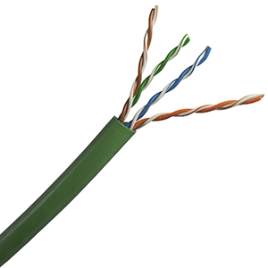 101905GN - CAT5e 350MHz Cable, 4 Pair, UTP, CM, Stranded Bare Copper - Green - 1000ft