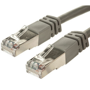 101862.5GY - CAT6A 550MHz Shielded Ethernet Network RJ45 Patch Cable - Grey - 2ft