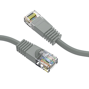 10196.5GY-S - CAT6 Snagless UTP Ethernet Network RJ45 Booted Patch Cable - Grey - .5ft