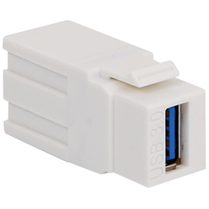102618WH - USB 3.0 "A" Keystone Jack Insert - White