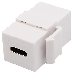 102619WH - USB 3.1 "C" Keystone Jack Insert - White