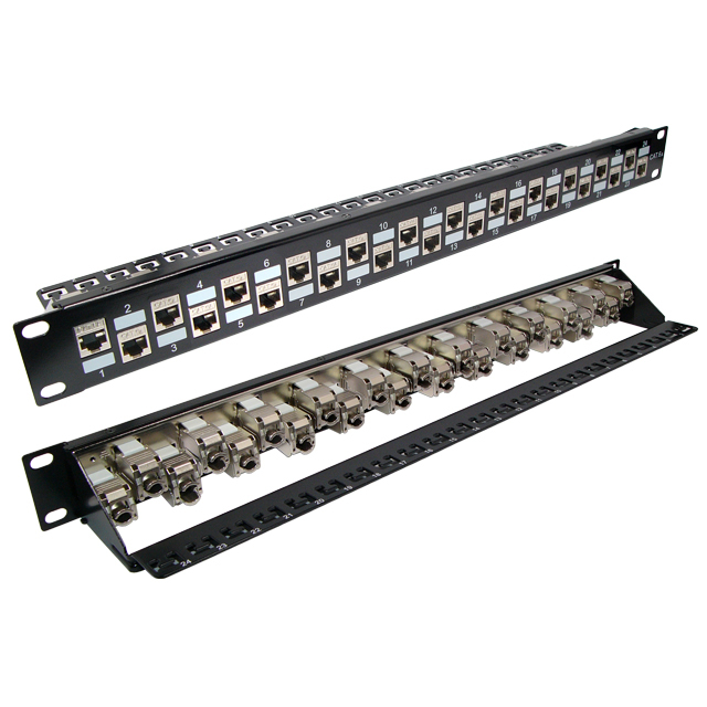 103054-AS - 24-Port Blank CAT6A FTP Snap-In Patch Panel