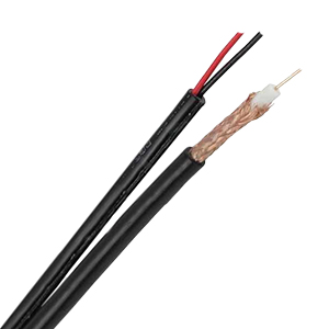140559-DB - Siamese RG59 Coax Cable, Direct Burial Outdoor Rated, with Bare Copper 18/2 Power Wire - 1000ft