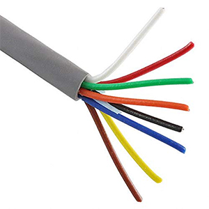 155578GY - Security Wire - 22 AWG/8 Conductor, CL3R, Unshielded, Stranded Bare Copper, 1000ft - Grey