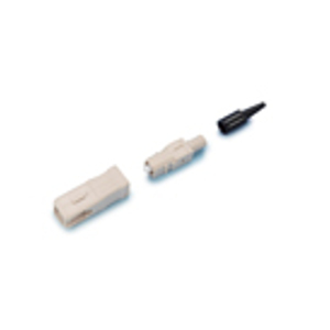 162413 - SC Connector, Multimode, Crimp, for 0.9mm Cable, Ivory Housing, Black