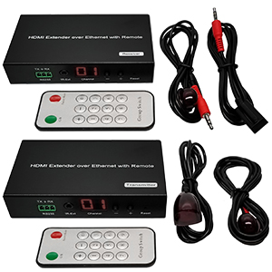 301022-KIT - H.264 HDMI Extender over IP Kit with LED and Remote - Up to 120M (One Transmitter + One Receiver)