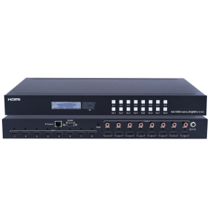301057 - 8x8 HDMI 2.0 Matrix Switch - 4K, HDR, HDCP 2.2 Support, Digital Audio Extractor, IP or RS232 Control