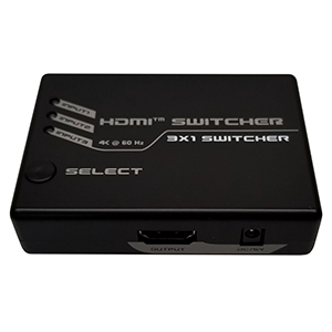 301253 - 3x1 HDMI 2.0 Switch with IR Remote - 4K UHD, 18Gbps, and HDR Support
