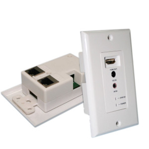 3W1069WH - HDMI Wall Plate Extender over CAT5e/6 with IR Control (IR Cables & Power Supply Included)