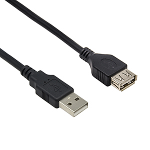 500020/10BK - USB 2.0 "A" Male to "A" Female 10 FT Black