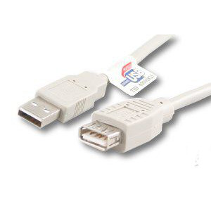 500020/06BG - USB 2.0 "A" Male to "A" Female 6 FT Beige