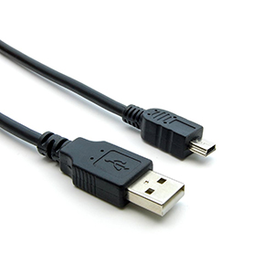 500036/10BK - 10Ft A-Male to USB Mini 5Pin Male USB2.0 Cable