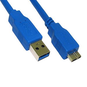 500083/01.5BL - USB 3.0 "A" Male to Micro B Male - 1.5ft - Blue