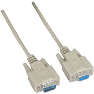 500318/10BG - DB9 Null Modem Cable - Male to Female - 10FT