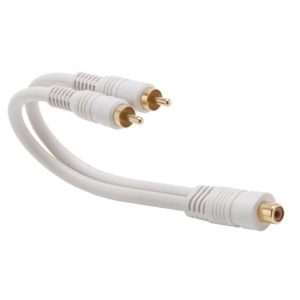 501527/.5IV - RCA Female to (2) RCA Stereo Male Cable - 6 inch