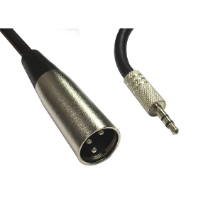 501906/10 - XLR 3-Pin to 3.5mm Stereo Microphone Cable - Male to Male - 10ft