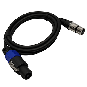 501915/06 - Speaker Twist Connector Male plug to XLR Female Extension Cable - 6ft