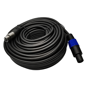 501915/100 - Speaker Twist Connector Male plug to XLR Female Extension Cable - 100ft