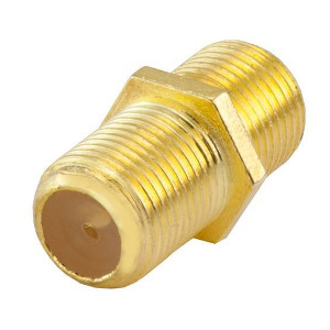 503410 - F Type Coupler - Gold - Female to Female