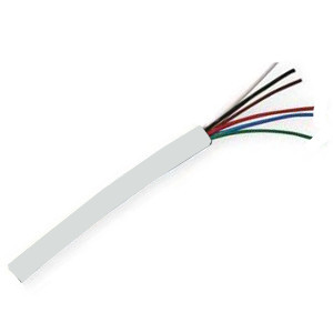 156456WH - Security Wire - 18 AWG/6 Conductor, CL3P, Shielded, Plenum, Stranded Bare Copper, 1000ft - White