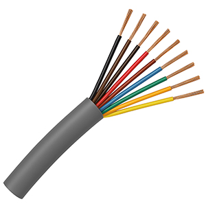 155578GY - Security Wire - 22 AWG/8 Conductor, CL3R, Unshielded, Stranded Bare Copper, 1000ft - Grey