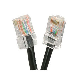 101942BK - CAT5e 350MHz Bootless UTP Ethernet Network RJ45 Patch Cable - Black - 2ft