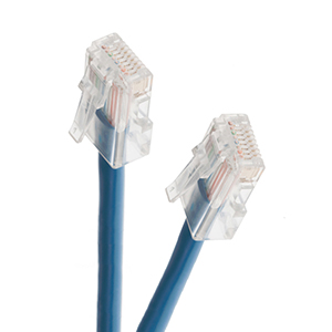 10196X2BL - CAT6 24AWG UTP Bootless Ethernet Network RJ45 Patch Cable - Blue - 2FT