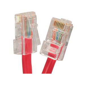 101942RD - CAT5e 350MHz Bootless UTP Ethernet Network RJ45 Patch Cable - Red - 2ft